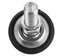 Screw in Floor Scale Support Feet 0.5-3 Ton Steel Rubber Silver | For electronic platform scales and pallet weighing, anti skid base pads, groove lined positioning, load cell support