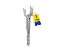 Screw-in Ground Sleeves Post Support Foot Hot-Dip Galvanised PWU 100 x 865 x 1.8