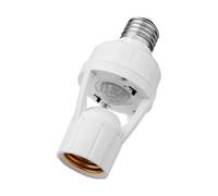 Screw in Motion Sensor Light Socket, E26/E27 Socket Adapter with Dusk to Dawn & Motion Detection, Auto On/Off Smart Light Socket for Porch, Garage, Storage Room