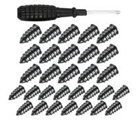 Screw in Tire Repair Plugs - Rubber Nail Kit, Self Tapping Puncture Sealing Screws, 30 Piece Plug Set | Tire Repair Solution for Car Motorcycle Bike Maintenance Emergencies Fix and Travel