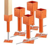 Screw Jack Post,4" x 4" Adjustable House Floor Jacks,13.4"-18.7" Height Range,24000 lbs Max Load Capacity, Temporary House Jack Pole,Lifting Floor Crawlspace Basement Shore Beam (4-PCS)