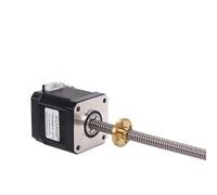 Screw L100-500mm Free shpping nema17 stepper motor 17HS8401S-T8 lead screw 2/4/8mm mill cut engraving machine for 3D printer(17HS8401S-T8-100MM,Lead 4mm)