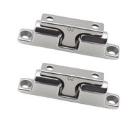 Screw Mount Cabinet Latch Hardware 2 Piece Set, Silver Metal Tension Latch for Storage Doors, Boat Cabinets, and Panels Boat Cabinet Hardware Storage Door Screw Mount Silver Metal Door Closure Set