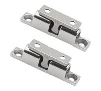 Screw Mount Cabinet Latch Hardware 2 Piece Set, Silver Metal Tension Latch for Storage Doors, Boat Cabinets, and Panels Boat Cabinet Hardware Storage Door Screw Mount Silver Metal Door Closure Set