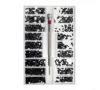 Screw Nuts Set 500PCS Carbon Steel Fasteners 18 Sizes for Laptop Assembly, Eyeglass Adjustment, Watch Repair & Mobile Device Maintenance