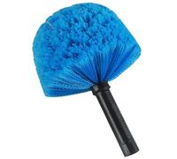 Screw on Cobweb Duster Brush Head | Spider Web Brush for Outdoor and Indoor Web Cleaning, Twist-On Corner Duster (Pole Not Included) (Blue)