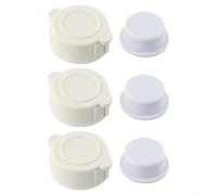 Screw On Drain Cap White for Intex Above Ground Pool(3 Sets) | Fits for intex pools 42 inch and above, white finish, screw-on design, replaces part 10043, for durable plastic