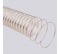 Screw-on Dust Collection Hose Systems, Flexible Clear Dust Extraction Pipe for Woodworking Shop/Dryer/Power Tool, Debris Fume Collector Hosing(63MM (2.5 Inch))
