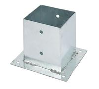 Screw-On Sleeve for Square Wooden Posts Hot-Dip Galvanised 121 x 121 mm