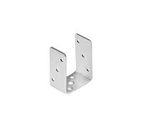 Screw-On Sleeve Post Support Post Shoe Base Plate Sleeve for Posts Galvanised 91 x 120 x 5 mm