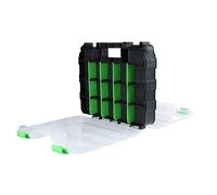 Screw Organizer - 32x27x8cm Double Sided Removable Dividers | Nail Screw Bolts Storage Box, 34 compartment small parts organizer for Nuts Beads Jewelry Fishing Tackle Garage, Home, Workshop