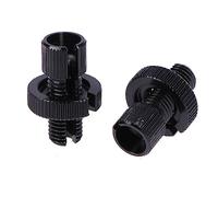 Screw parts 1 Pair Aluminum Universal Motorcycle Break Clutch Throttle Cable Adjuster M10 Screw(Black- Silver)