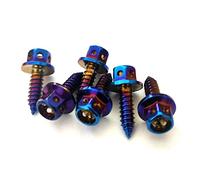 Screw parts M5x16 Motorcycle Disc Brake Bolt Titanium Bolts Burned Blue Color Head Screws Ti Fastener(Blue M5X16)