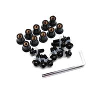 Screw parts Motorcycle Windscreen Screws Windshield Bolts Fairing Mountings For H-onda CBR 600 F4i CBR1000RR CBR1000 RR CB400 VFR800 CB 400 VFR 800 M5*16 5mm(Black- Silver)