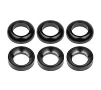 Screw parts Titanium Multiple Color M6 Concave Washer Convex Screw Bolts Pack Of 6(Black- Silver)