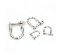 Screw Pin Shackle,D Ring Shackles,Marine Grade 316 Stainless Steel Extra Wide Long Anchor Shackle Chain Wire Rope Connector (Size : M5 Wide D Shackle) (Size : M12 51MM Wide)