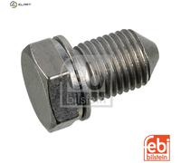 febi bilstein 48871 Oil Drain Plug with seal ring, 1 unit, silver