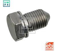 febi bilstein 48871 Oil Drain Plug with seal ring, 1 unit, silver