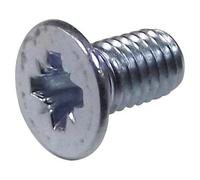 Screw, POZI, CSK, Steel, BZP, M4X12, Machine Screws, Fasteners & Hardware, Qty.100 | M4 12 KRSTMC Z100