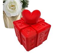 Screw Puzzle - Wooden Heart Brainteaser, Mechanical Logic Challenge, Creative Hidden Compartment, Interactive Problem Solving Toy, Home Decor, Desktop Game Gift Red Standard