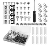 Screw Replacement Kit - 57X Hockey Football Screws, Metal Replacement Parts, Heavy Duty Durable | Complete Youth Adult Repair Set For Hockey Football Sports Equipment Safety