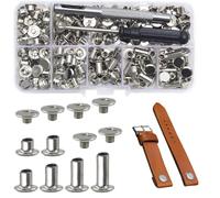 Screw Rivets for Leather - Chicago Binding Screws,Handmade Assorted Bolts Accessories Leathercraft for Clothes Shoes Bag Bookbinding Decorate Belt Purse Craft Shoes Bag Bookbinding
