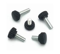 Screw Rivets Square nuts bolts, 5/10pcs/lot M3 M4 M5 M6 M8 Knurled Nylon Round Plastic Head Handle Thumb Screw Bakelite Bolt Black Bakelite Hand Screw