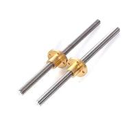 Screw Rod,Lead Screw Thread,3D Printer Trapezoidal Rod T8 Lead Screw Thread 8mm Pitch 2mm Lead 14mm, Length 80~600mm With Brass Nut(230mm)