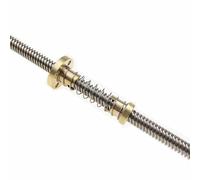 Screw Rod,Lead Screw Thread,T8 Lead Screw Trapezoidal Lead Screw Anti Backlash Spring Loaded Nut Thread Diameter 8mm Pitch 2mm Lead 10mm For 3D Printer Z Axis(550mm)