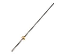 Screw Rod, T8 8mm Trapezoidal Stainless Steel Threaded Rod Lead Screw & Brass Nut for 3D Printer, Corrosion resistance, high temperature resistance(500mm)
