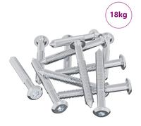 Screw Silver Steel Construction Hardware Accessory Furniture Fastener vidaXL
