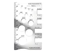 Screw Size Chart - High-Precision Thread Gauge | M-Series Bolt Thread Checker | Rust-Resistant Measurement Ruler for Bit Bolt Nut Screw Craft Industry and Home Use