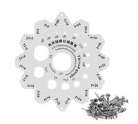 Screw Size Chart Stainless Steel Precision Thread Pitch Measuring Ruler