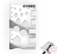 Screw Size Chart Thread Gauge High Precision Screw Size,Stainless Steel Bolt Measuring Tool,Thread Gauge Set British S-crew Measurement Range,Accurate T-hread G-auge Ruler For Industrial,Mechanical