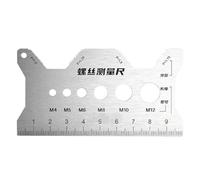 Screw Size Checker | Stainless Steel Portable Ruler - Nut Screw Thread Pitch Gauge Sizer | for Technicians Mechanics Metalworking Woodworking Plumbing Crafts Projects
