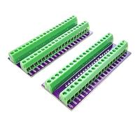 Screw Terminal Block Shield for Raspberry Pi, 2x20 GPIO Breakout Board, Compatible with Raspberry Pi 5/4B/3B+/3B/2B/Zero/Zero W, 2 Pieces
