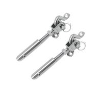 Screw Terminal for Wire Rope,2 Pieces Cable Railing Hardware Thimble for 2mm-8mm Fittings, Angle 180° Adjustable(B,2mm)