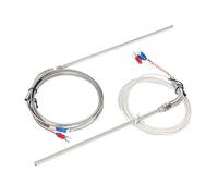 Screw Thermocouple M8 Type K J PT100 Compression Spring Probe Temperature Sensor 1Pcs(2m M8 PT100,50mm)