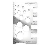 Screw Thread Checker - Precision Tool for Identifying Thread Sizes | Compact Metal Gauge with Easy to Read Markings, Suitable for Mechanics, Handmade Projects Industrial Home Applications 3.94x1.97 in