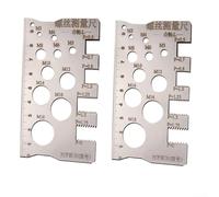 Screw Thread Pitch Gauge Kit Metric Whitworth UNC UNF Stainless Steel Precision Thread with Lock Device for Machinists
