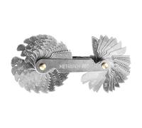 Screw Thread Pitch Gauge Set, 58-Piece Metric 60°/Imperial 55°/US 60° Measuring Tool, Stainless Steel with Rotary Switch for Accurate Thread Testing