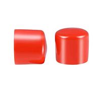 Screw Thread Protectors, Inner Dia 38mm Red PVC Rubber Round Tube Bolt Cap Plastic End Cap Cover Thread Protectors Red, 50 Pcs