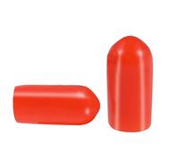 Screw Thread Protectors, PVC Rubber Round Tube Bolt Cap Plastic End Cap Cover Thread Protectors Red, Inner Dia 5mm? 50 Pcs