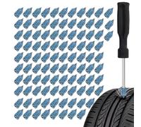Screw Tire Plugs - 100 Piece Car Quick, Fix Heavy Duty Kit, Automotive Screw Type Plug, Flat Puncture Truck RV, SUV Motorcycle Outdoor Travel, Driving Roadside Tool | Rubber Bolt for Wheel