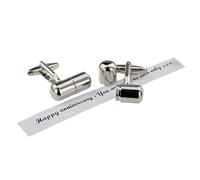 Screw Top Pill Shaped Secret Message Store Cufflinks Presented in a Cufflink Box