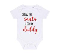 Screw You Santa I got My Daddy Baby Grow Vest, 6-12 Months, White
