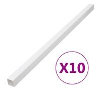 (Screwable, 10 pcs/ 40 x 40 mm 10 m) vidaXL Cable Trunking Wire Cover Cable Management Wire Hider Cable Cover PVC