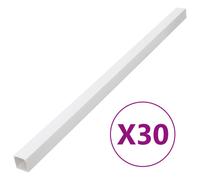 (Screwable, 30 pcs/ 40 x 25 mm 30 m) vidaXL Cable Trunking Wire Cover Cable Management Wire Hider Cable Cover PVC