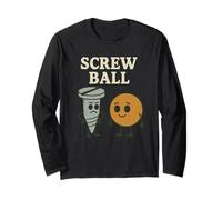 Screwball - Funny Cartoon Screw and Ball Pun Long Sleeve T-Shirt