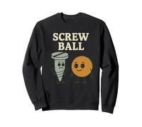 Screwball - Funny Cartoon Screw and Ball Pun Sweatshirt